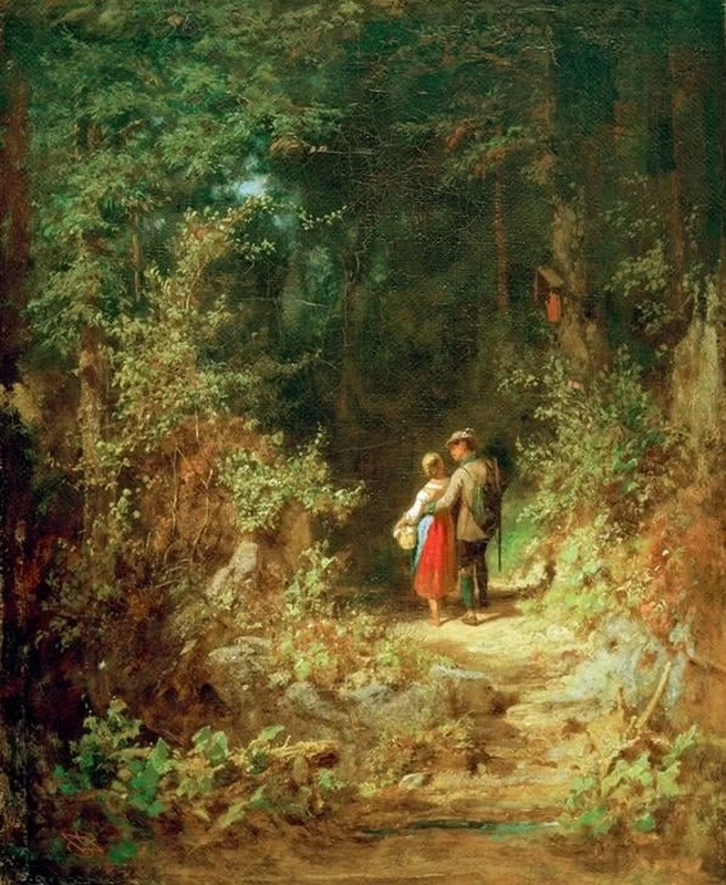 Coppia di innamorati nel bosco - Kassel, Staatl. Kunstslg., Neue Galerie